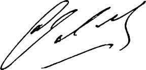 Signature of Arthur Valabh, chairman of the Consulatative Committee.